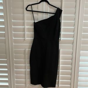 banana republic one shoulder fitted dress size 8